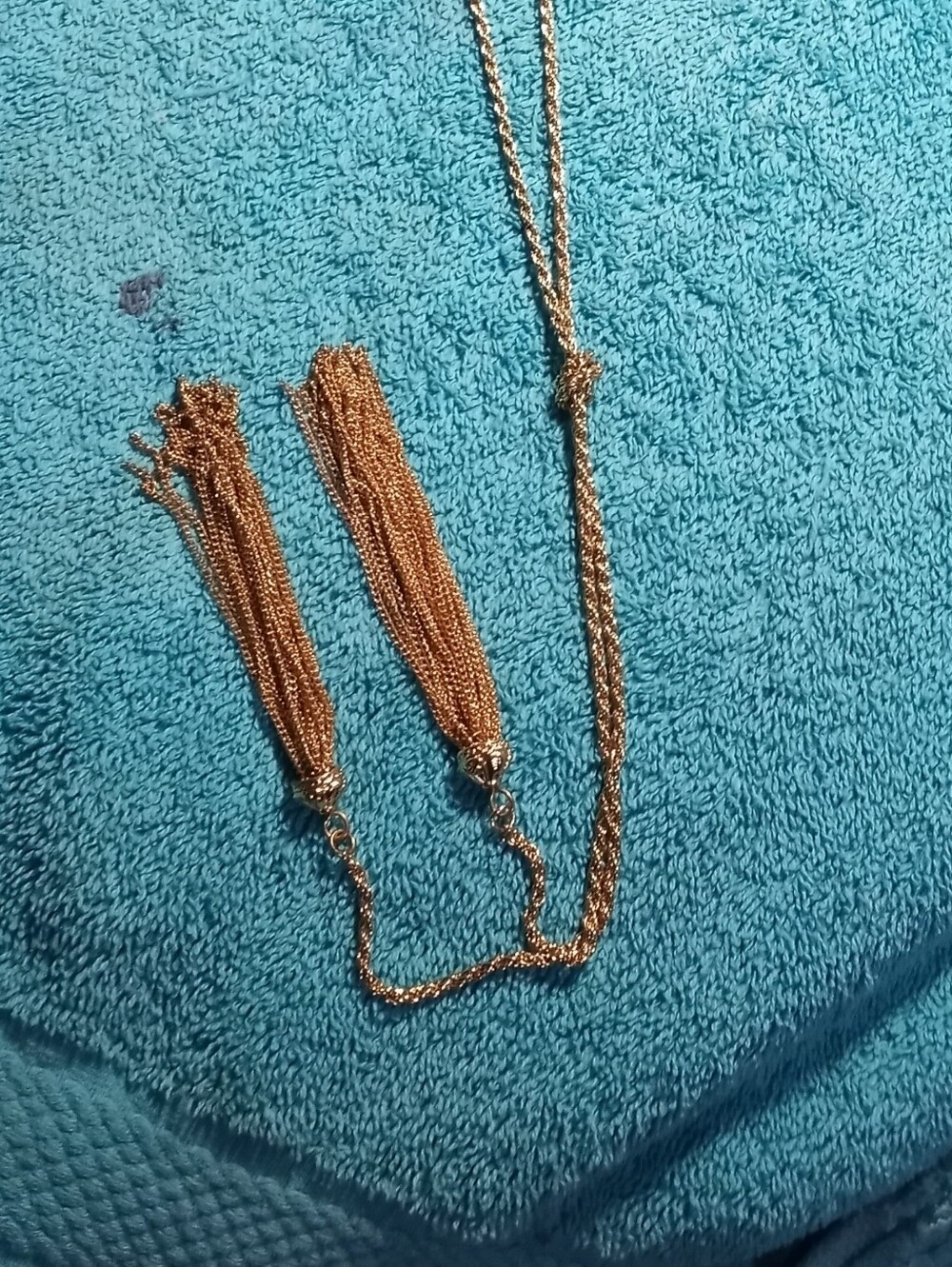Gold Tassel Long Necklace - Women Jewelry